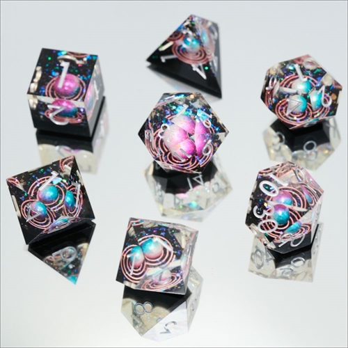 Sharp Edge Resin Dice Set - Tiny Galaxy - Rollespilsterninger - Epic Dwarf Dice